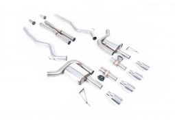 Ligne d'échappement inox Cat-Back à valves MILLTEK pour Ford Mustang MK7 5.0 V8 GT S650 Fastback (2024+)