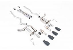 Ligne d'échappement inox Cat-Back à valves MILLTEK pour Ford Mustang MK7 5.0 V8 GT S650 Fastback (2024+)