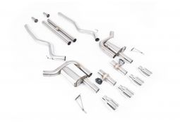 Ligne d'échappement inox Cat-Back à valves MILLTEK pour Ford Mustang MK7 5.0 V8 GT S650 Fastback (2024+)(Race)