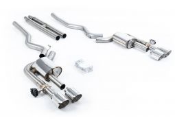 Ligne d'échappement inox Cat-Back à valves MILLTEK pour Ford Mustang MK7 5.0 V8 Dark Horse S650 FastBack (2024+)(Race)