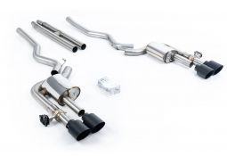 Ligne d'échappement inox Cat-Back à valves MILLTEK pour Ford Mustang MK7 5.0 V8 Dark Horse S650 FastBack (2024+)(Race)