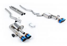 Ligne d'échappement inox Cat-Back à valves MILLTEK pour Ford Mustang MK7 5.0 V8 Dark Horse S650 FastBack (2024+)(Race)