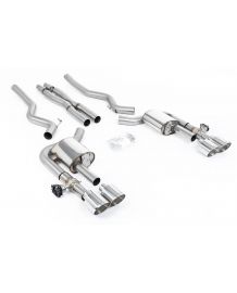 Ligne d'échappement inox Cat-Back à valves MILLTEK pour Ford Mustang MK7 5.0 V8 Dark Horse S650 FastBack (2024+)