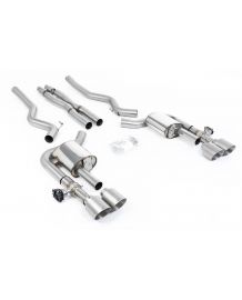 Ligne d'échappement inox Cat-Back à valves MILLTEK pour Ford Mustang MK7 5.0 V8 Dark Horse S650 FastBack (2024+)