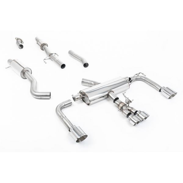 Ligne d'échappement inox Cat-Back primaire MILLTEK à valves TOYOTA Corolla GR 1,6T (2023+)