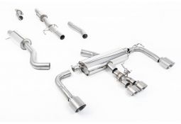 Ligne d'échappement inox Cat-Back primaire MILLTEK à valves TOYOTA Corolla GR 1,6T (2023+)