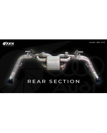 Echappement inox TFL Italy pour AUDI R8 5.2 V10 Performance 4S 620Ch (2019+)-Silencieux à valves