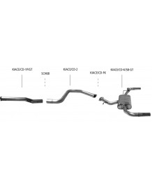 Echappement inox BASTUCK pour KIA Stinger Proceed CD GT 1,6l T-GDI Essence 204Ch (2019+)- Ligne Fap-Back à valves