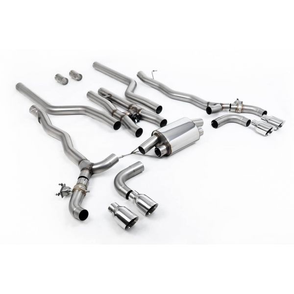 Ligne d'échappement inox Cat-Back à valves MILLTEK BMW M5 + Compétition (F90) (2020-2021) (Racing)