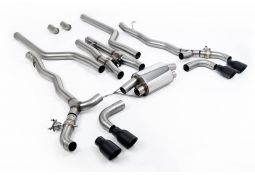 Ligne d'échappement inox Cat-Back à valves MILLTEK BMW M5 + Compétition (F90) (2020-2021) (Racing)