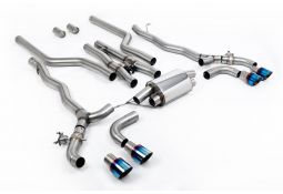 Ligne d'échappement inox Cat-Back à valves MILLTEK BMW M5 + Compétition (F90) (2020-2021) (Racing)