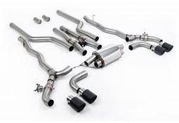 Ligne d'échappement inox Cat-Back à valves MILLTEK BMW M5 + Compétition (F90) (2020-2021) (Racing)