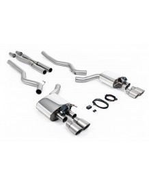 Ligne d'échappement inox Cat-Back à valves MILLTEK pour Ford Mustang GT 5.0 V8 (2015-2018)