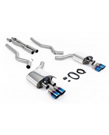 Ligne d'échappement inox Cat-Back à valves MILLTEK pour Ford Mustang GT 5.0 V8 (2015-2018)