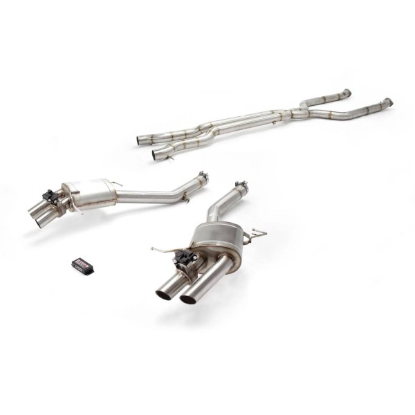 Echappement inox QUICKSILVER pour ROLLS ROYCE Ghost (2011-2021)-Ligne Cat/Fap-Back à valves