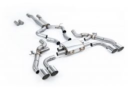 Ligne d'échappement inox FAP-Back à valves MILLTEK pour BMW X4M + COMPETITION F98 (2022+)(Homologuée)