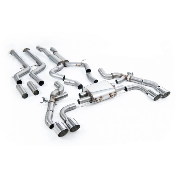 Ligne d'échappement inox Cat-Back à valves MILLTEK pour BMW X4M + COMPETITION F98 (2022+)(Race)