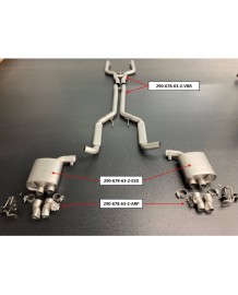 Echappement BRABUS Mercedes AMG GT 63 S E Performance Coupe X290 (2022+)-Silencieux à valves