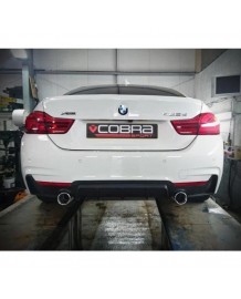 Echappement inox COBRA pour BMW 435d F32 F33 F36 Pack M (2013-2016)- Silencieux look 440i