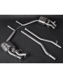 Echappement inox CAPRISTO pour Mercedes CLS63 AMG (C/X218) (2010-2018)- Ligne Cat-Back à valves (2010-2018)