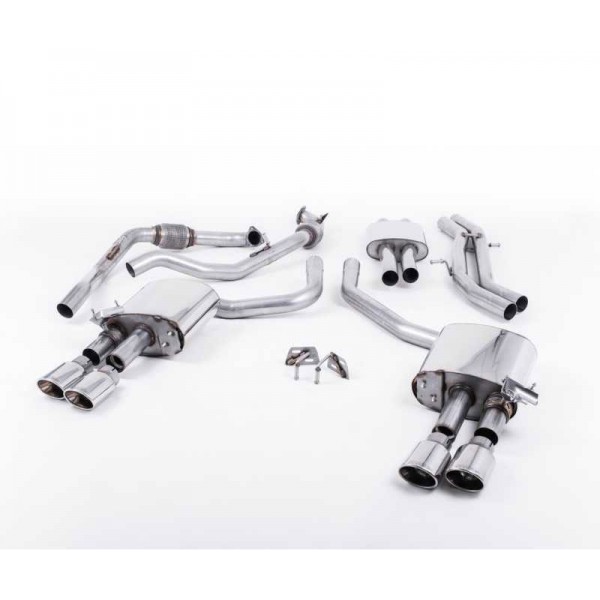 Ligne d'échappement Cat-Back à valves MILLTEK pour Audi S5 B9 3,0 V6 Coupé / Sportback (2017+)