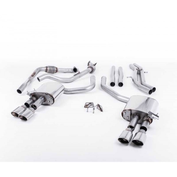 Ligne d'échappement Cat-Back à valves MILLTEK pour AUDI S5 3,0T V6 B9 Coupé / Sportback (2017+)(Racing)