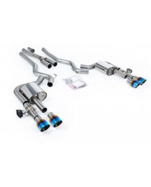 Ligne d'échappement inox Cat-Back à valves MILLTEK pour Ford Mustang MK7 2.3 EcoBoost S650 Fastback (2024+)(Race)