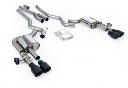 Ligne d'échappement inox Cat-Back à valves MILLTEK pour Ford Mustang MK7 2.3 EcoBoost S650 Fastback (2024+)(Race)