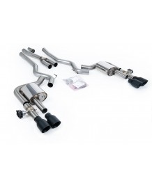 Ligne d'échappement inox Cat-Back à valves MILLTEK pour Ford Mustang MK7 2.3 EcoBoost S650 Fastback (2024+)(Race)