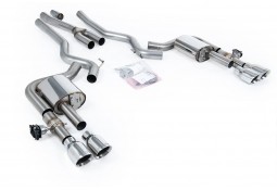 Ligne d'échappement inox Cat-Back à valves MILLTEK pour Ford Mustang MK7 2.3 EcoBoost S650 Fastback (2024+)(Race)