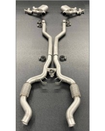 Echappement inox BRABUS pour Mercedes SL63 AMG R232 (2022+)-Ligne Fap-Back à valves