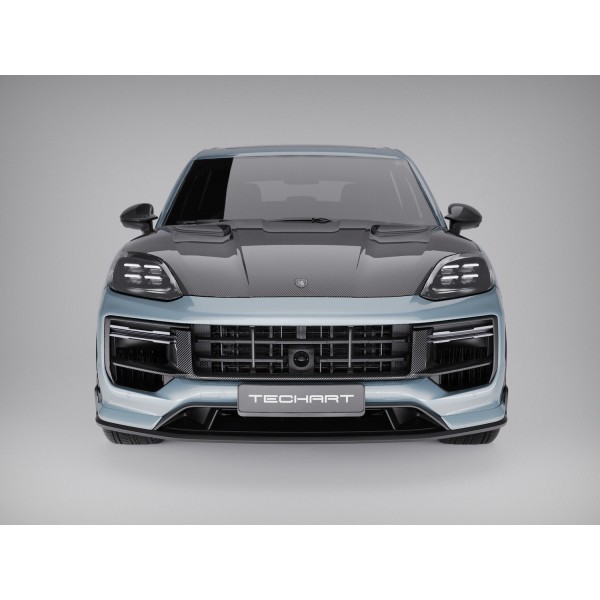 Grilles avant carbone TECHART pour Porsche Cayenne V6 S E-Hybrid S-E-Hybrid GTS Coupé et SUV 9YB E3.2 (2024+)