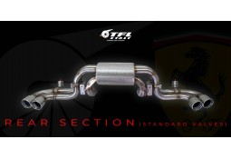 Silencieux d'échappement inox à valves TFL Italy pour FERRARI F360 Modena