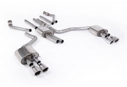 Ligne d'échappement inox Cat-Back à valves MILLTEK AUDI A6 3,0 TFSI V6 C7.5 S-line (2015-2018)