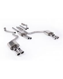 Ligne d'échappement inox Cat-Back à valves MILLTEK AUDI A6 3,0 TFSI V6 C7.5 S-line (2015-2018)