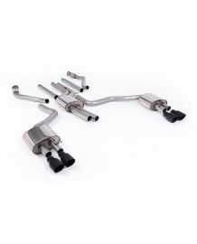 Ligne d'échappement inox Cat-Back à valves MILLTEK AUDI A6 3,0 TFSI V6 C7.5 S-line (2015-2018)