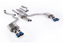 Ligne d'échappement inox Cat-Back à valves MILLTEK AUDI A6 3,0 TFSI V6 C7.5 S-line (2015-2018)