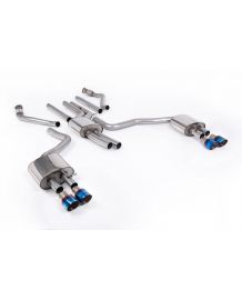 Ligne d'échappement inox Cat-Back à valves MILLTEK AUDI A6 3,0 TFSI V6 C7.5 S-line (2015-2018)