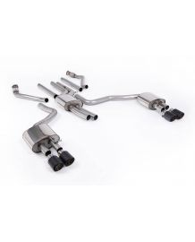 Ligne d'échappement inox Cat-Back à valves MILLTEK AUDI A6 3,0 TFSI V6 C7.5 S-line (2015-2018)