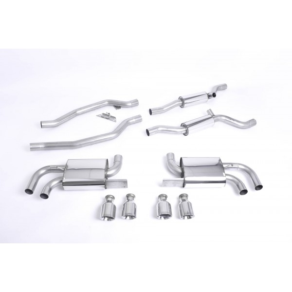 Ligne d'échappement inox Cat-Back MILLTEK Porsche Cayenne 958.1 4,8 V8 Turbo (2010-2014)(Homologuée)