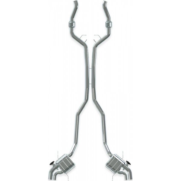 Ligne d'échappement inox à valves CAPRISTO pour MERCEDES AMG GT63 C192 (2024+)(Race)