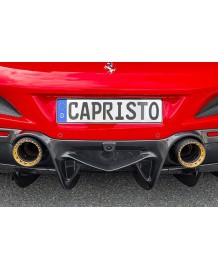 Embouts d'échappement Carbone/Or CAPRISTO pour FERRARI F8