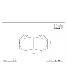 Plaquettes de freins Avant ENDLESS ME20 pour ALFA ROMEO 4C (2015-2020)