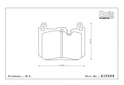 Plaquettes de freins Avant ENDLESS MX87 pour BMW M4 F82 F83 / M3 F80 (2014-2020) (Origine Acier)