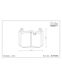 Plaquettes de freins Avant ENDLESS MX87 pour BMW M4 F82 F83 / M3 F80 (2014-2020) (Origine Acier)